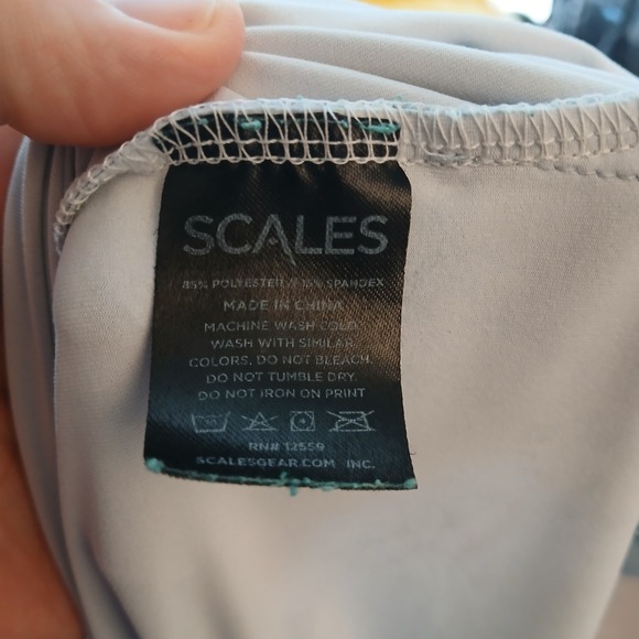 Scales‎ Polo Mens XXL 2XL White AOP Golf Performance Stretch Flex Golf Club Logo - Picture 12 of 13